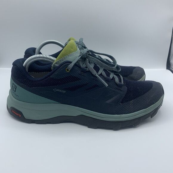 Salomon Outline Womens Size 9 GTX Waterproof Blue Hiking Shoes Sneakers 406188 - Picture 3 of 8